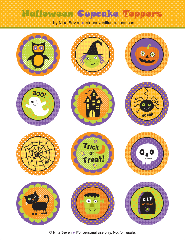 Halloween Cupcake Toppers - Free Printable — Gathering Beauty